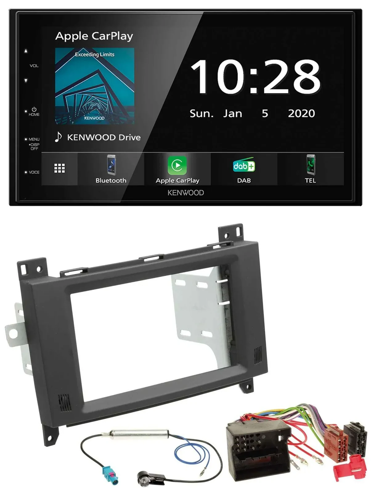 Автомагнитола Kenwood 2DIN, Bluetooth, DAB, USB для Mercedes Vito/Viano (2006–2014)