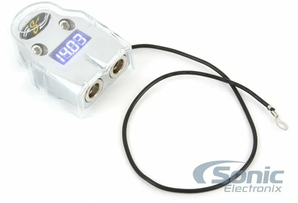 Клемма аккумулятора Stinger SHT301 с цифровым вольтметром, для проводов 1/0 AWG или 4 AWG