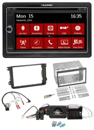 Blaupunkt 2DIN USB DAB Lenkrad Bluetooth TMC Navigation für VW Passat Polo Sciro