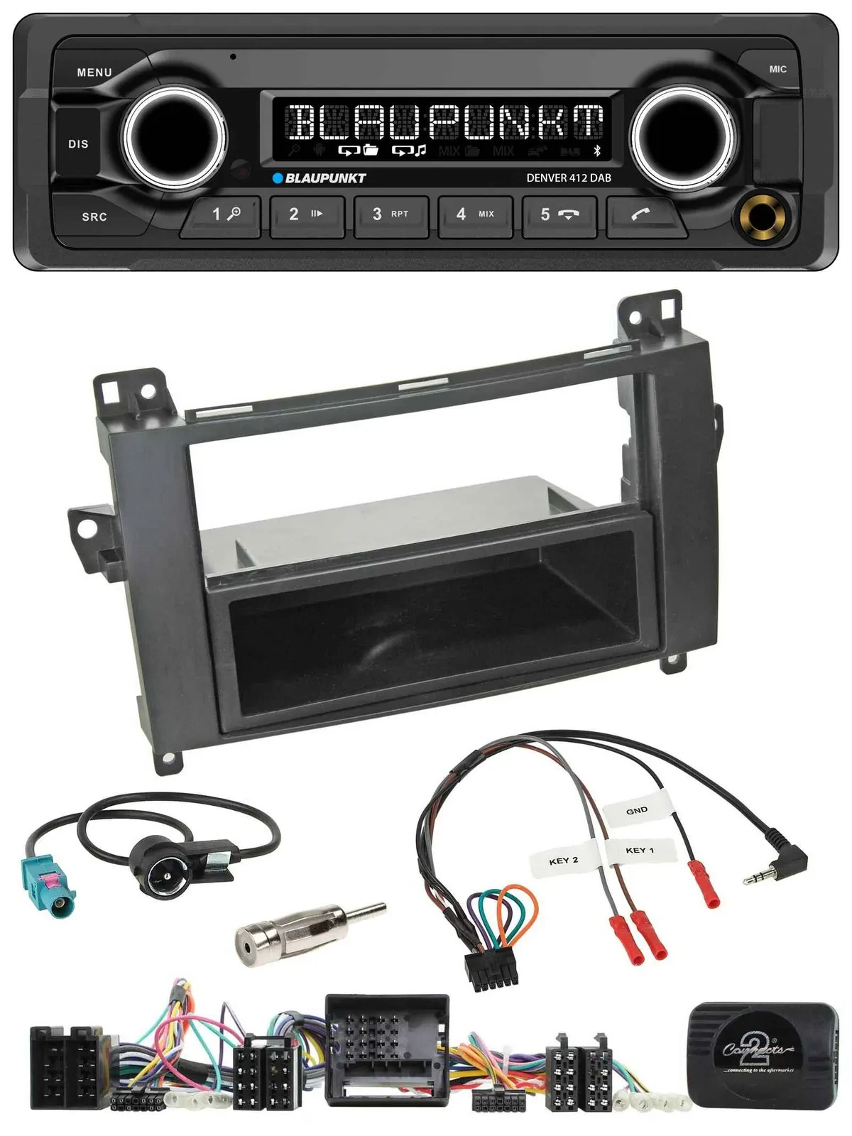 Blaupunkt Bluetooth DAB Lenkrad USB Autoradio für Mercedes Vito Viano W639 Audio