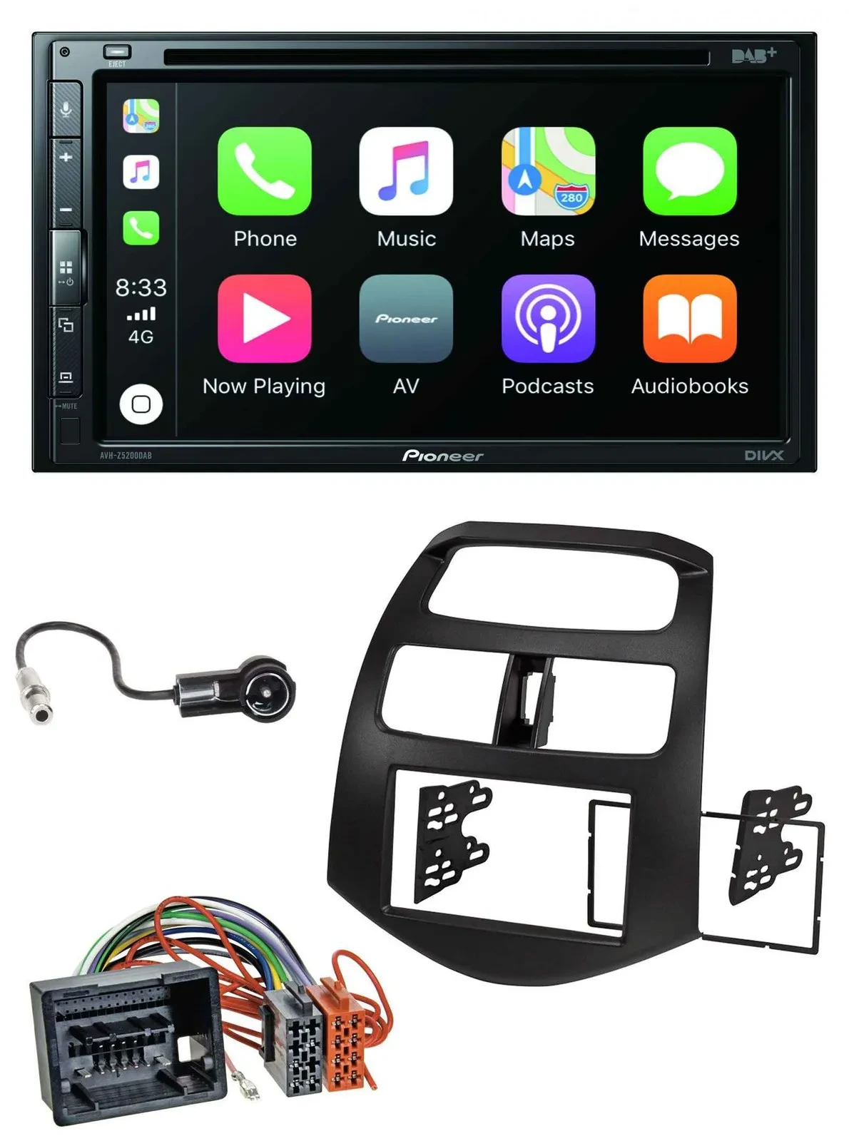 Автомагнитола для Chevrolet Spark (с 2013) Pioneer 2DIN DVD, MP3, DAB, Bluetooth, USB