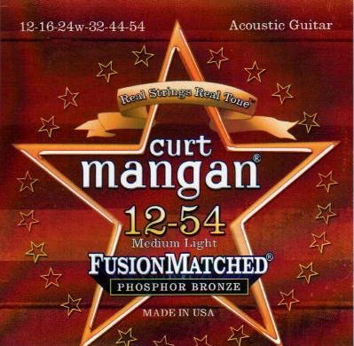 Комплект струн для акустической гитары Curt Mangan PhosPhor Bronze 12-54