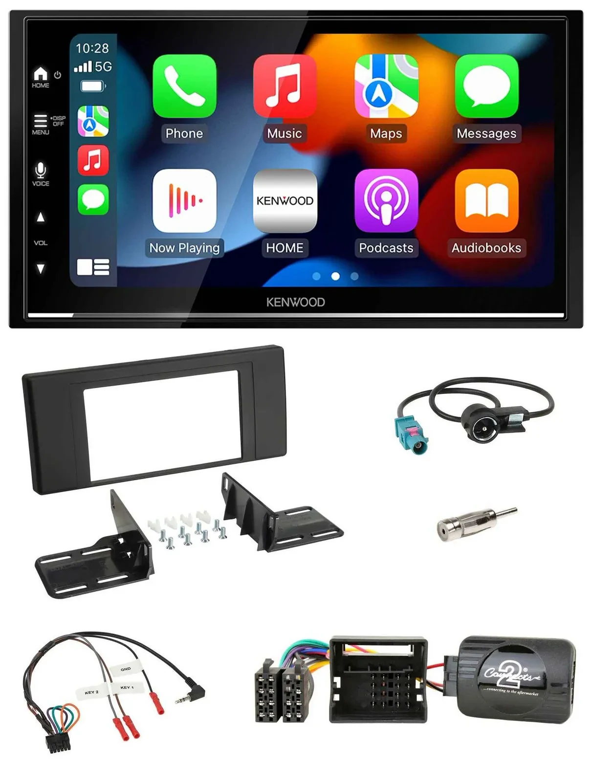 Kenwood DAB USB Bluetooth 2DIN Lenkrad Autoradio für BMW X5 E53 2000-2006