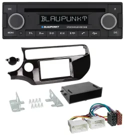 Blaupunkt MP3 Bluetooth DAB CD USB Autoradio für Kia Rio UB ab 2015 piano-schwar