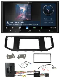 Kenwood Bluetooth 2DIN USB DAB Lenkrad Autoradio für VW Crafter MAN TGE Infoadap