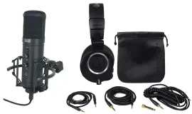 Наушники проводные для студии Audio-Technica ATH-M50X (набор) с кейсом и микрофоном Warm Audio