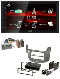JVC USB Bluetooth MP3 DAB 2DIN Autoradio für Honda Jazz ab 09 silber