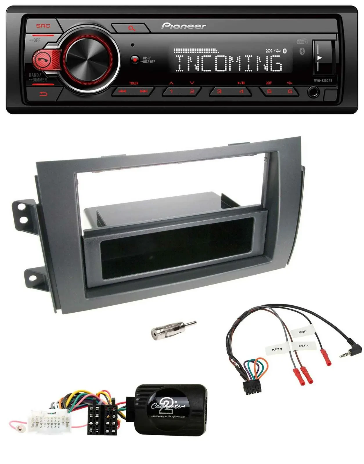 Автомагнитола Pioneer Bluetooth USB DAB для Fiat Sedici, Suzuki SX4
