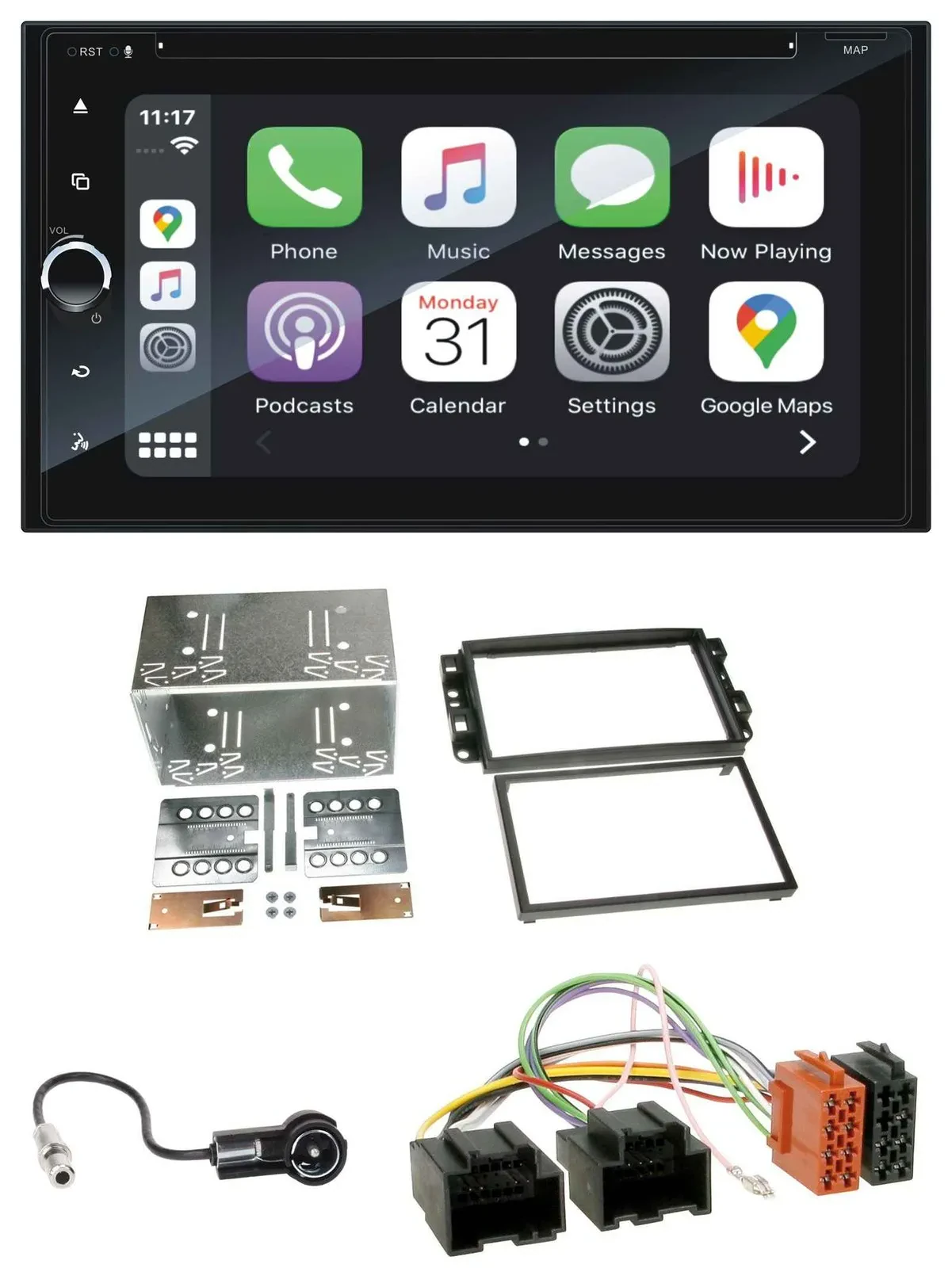Blaupunkt 2DIN Bluetooth DAB USB DVD MP3 Autoradio für Chevrolet Aveo Epica Capt