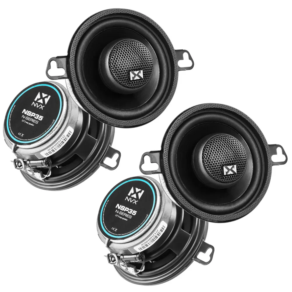(2-Pairs) NVX NSP35 140W 3.5" N-Series 2-Way Coaxial Car Speakers