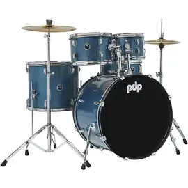 Ударная установка акустическая PDP by DW Encore Complete 5-Piece Drum Set Chrome Hardware Cymbals Azure Blue