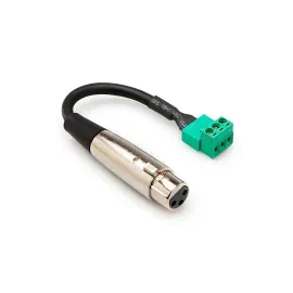 Hosa PHX-106F-BULK | 6 Inch Low-Voltage XLR3F to PHX3M Adaptor