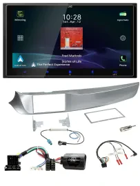 Автомагнитола для Alfa Romeo Giulietta 2010–2014 JVC 2DIN, Bluetooth, USB, DAB, поддержка управления на руле