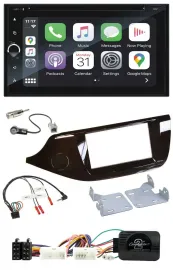 Blaupunkt 2DIN Bluetooth DAB USB DVD Lenkrad Autoradio für Kia Ceed ab 2012 glän