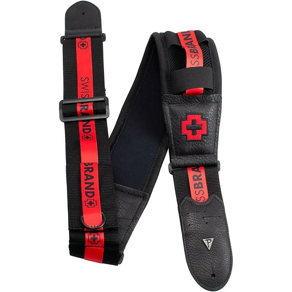 Ремень для гитары Perri's NEO35SB-8292 Neoprene Swiss Brand - Red
