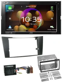 JVC DAB MP3 2DIN Bluetooth USB Autoradio für Mercedes E-Klasse W211 02-09