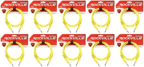 Коммутационный кабель Rockville RCTR106Y Yellow 1.8 м (10 штук)