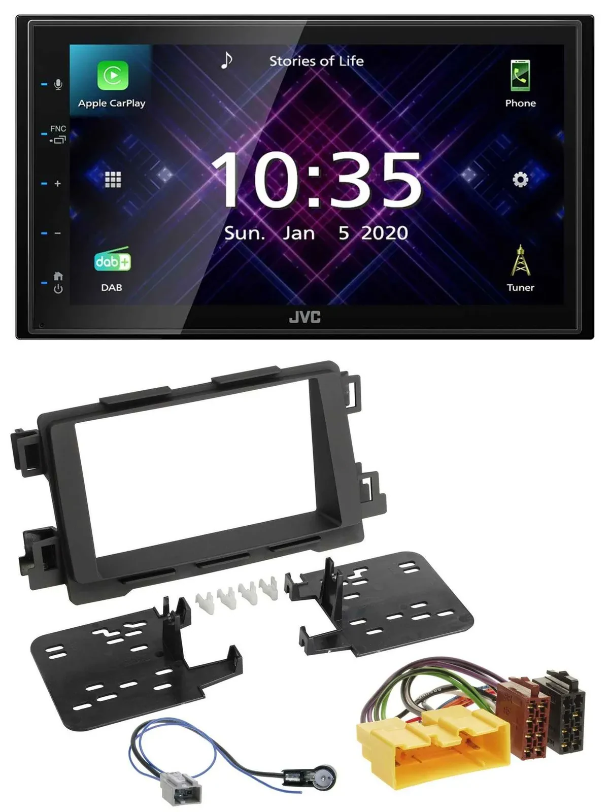 JVC DAB 2DIN MP3 Bluetooth USB Autoradio für Mazda 6 2013 2015 CX-5 ab 2012 schw