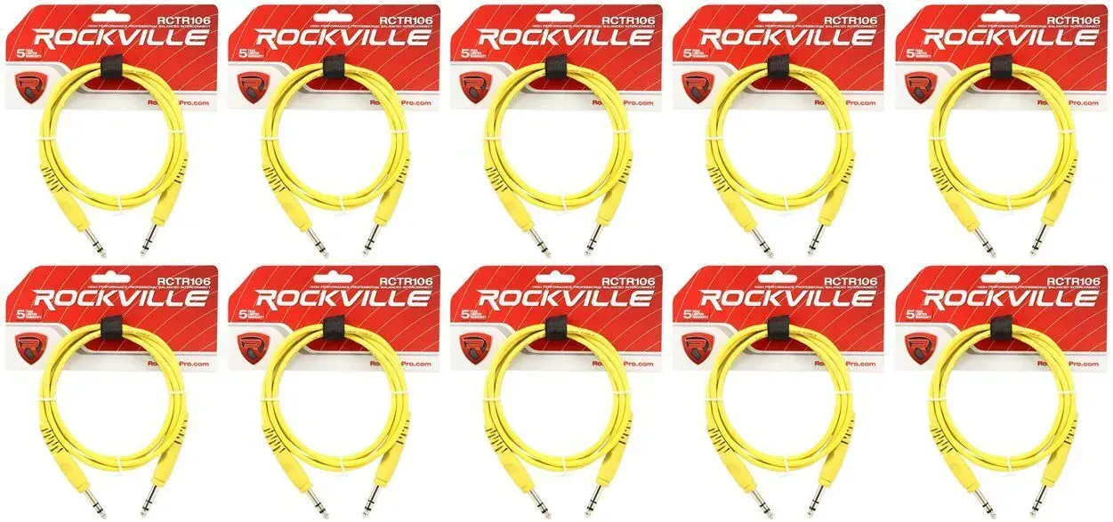 Коммутационный кабель Rockville RCTR106Y Yellow 1.8 м (10 штук)