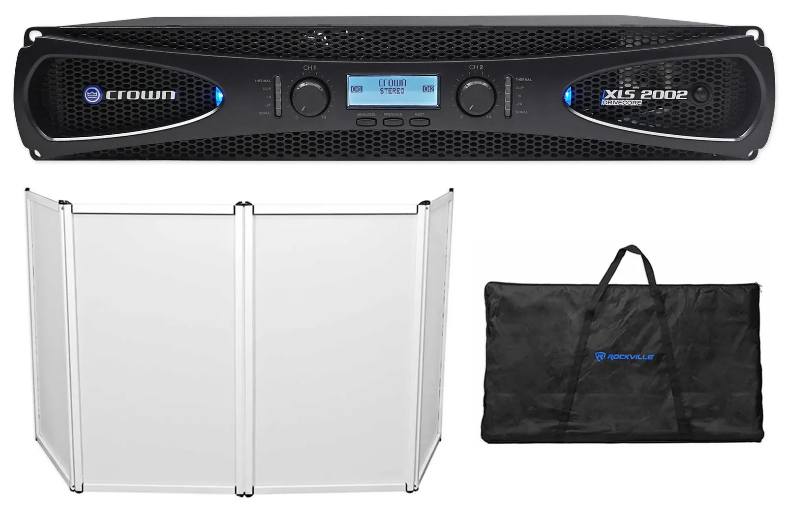 Crown Pro XLS2002 XLS 2002 2100 Watt DJ/PA Power Amplifier Amp w/ DSP + Facade