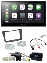 Pioneer Lenkrad Bluetooth DAB 2DIN USB Autoradio für Hyundai i40 VF ab 16 schwar