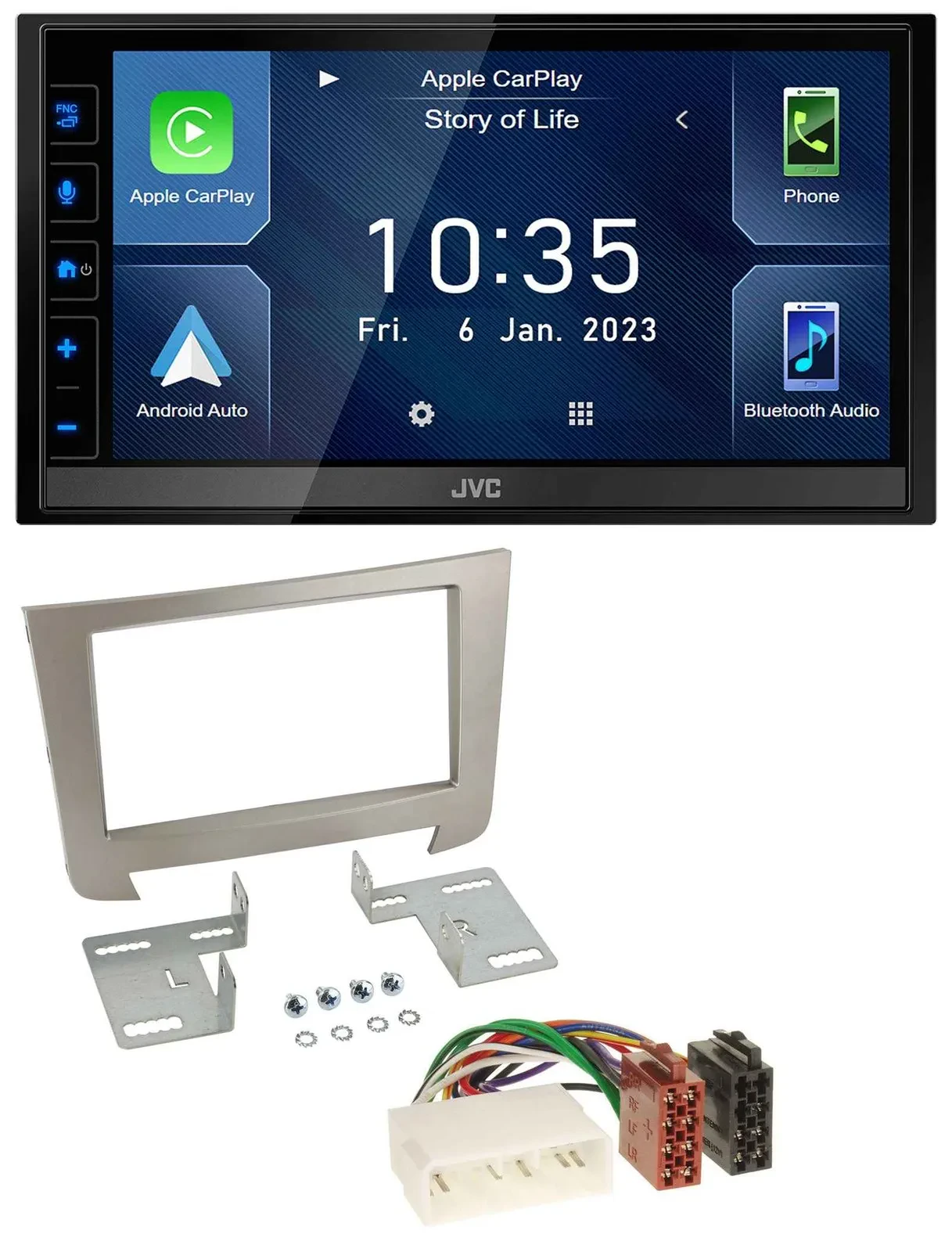 JVC DAB Bluetooth MP3 USB 2DIN Autoradio für SSangYong Rexton ab 2013