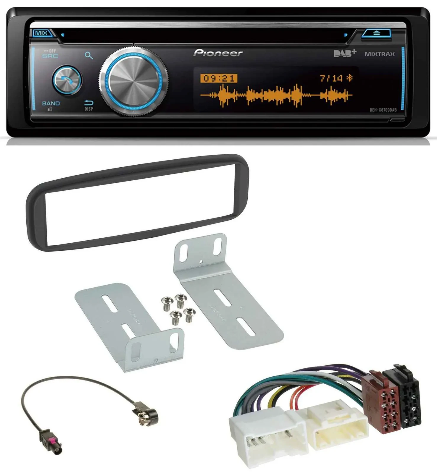 Автомагнитола Pioneer MP3 DAB USB CD Bluetooth для Renault Clio (2012–2017)
