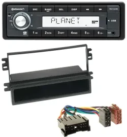 Автомагнитола Continental 1-DIN, USB, MP3, AUX для Kia Carens II (2004–2006)