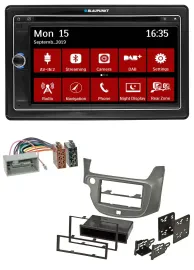 Blaupunkt Bluetooth DAB 2DIN USB DVD MP3 Autoradio für Honda Jazz ab 09 silber