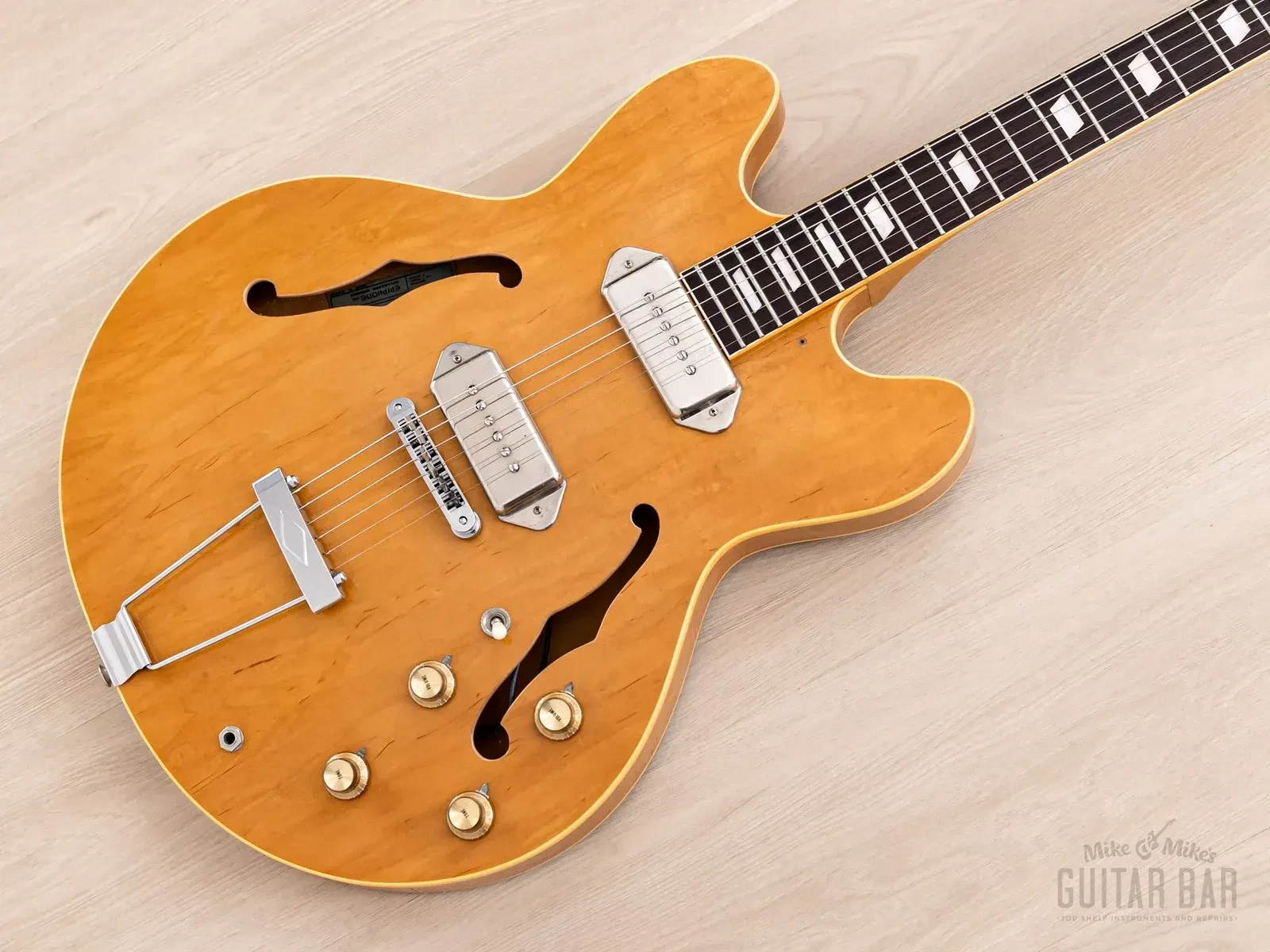 1981 Epiphone Casino Vintage Hollowbody Guitar Natural, Near-Mint, Japan...