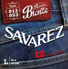 Струны для 12-струнной акустической гитары Savarez A230L 12-53