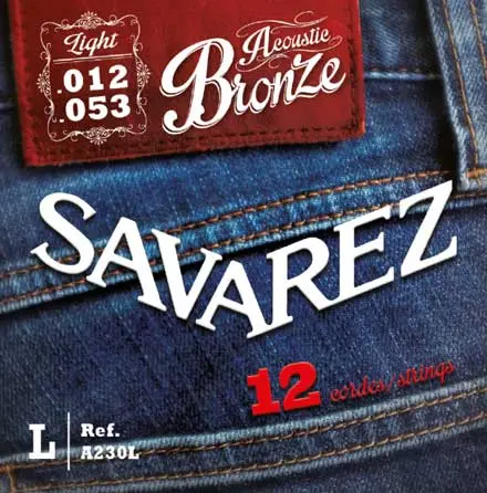 Струны для 12-струнной акустической гитары Savarez A230L 12-53