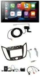Pioneer Lenkrad USB Bluetooth DAB 2DIN Autoradio für Ford C-Max ab 11 braun