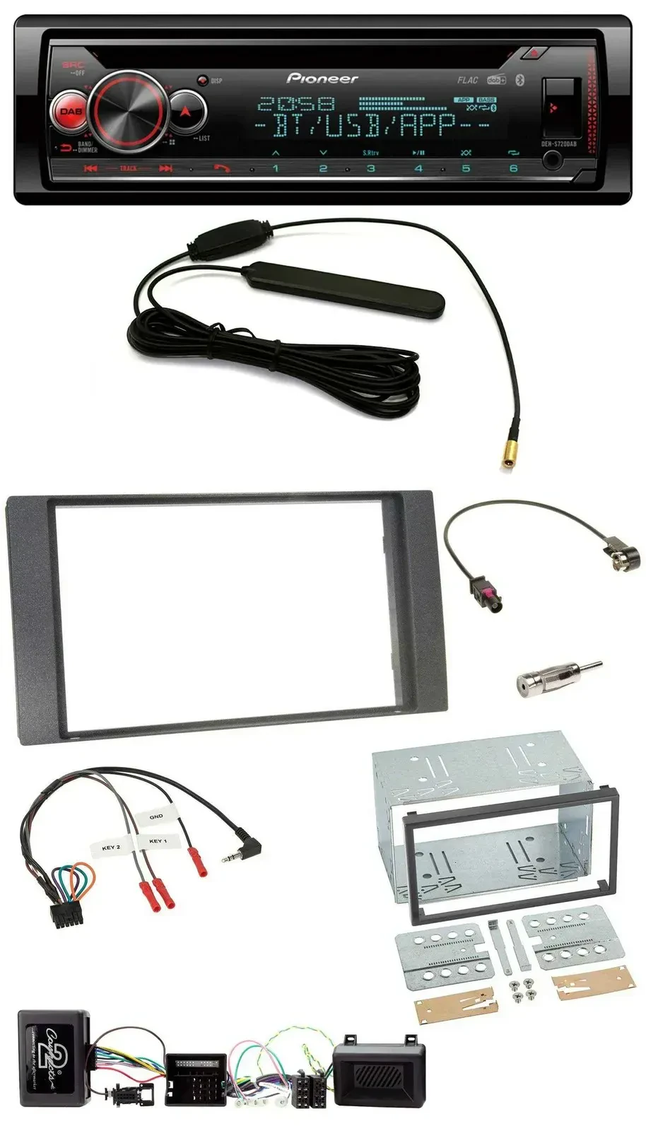 Автомагнитола Pioneer USB, DAB, Bluetooth, CD, для Ford Kuga 2008–2012, антрацит