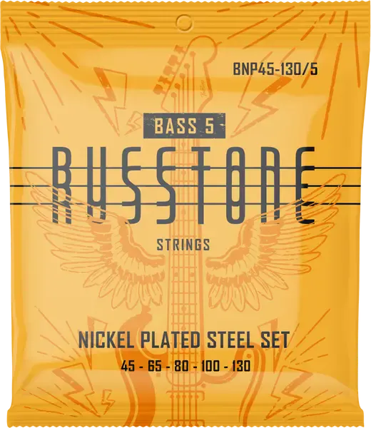 Russtone BNP45-130/5 струны для бас-гитары Nickel Plated Bass (45-65-80-100-130)