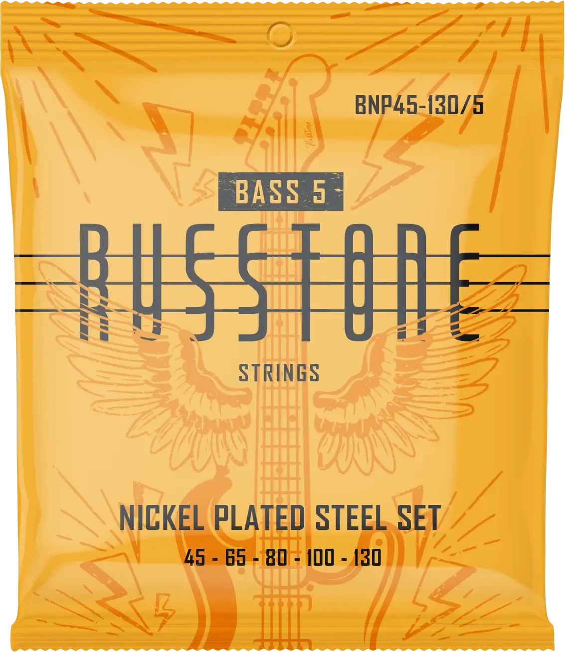 Russtone BNP45-130/5 струны для бас-гитары Nickel Plated Bass (45-65-80-100-130)
