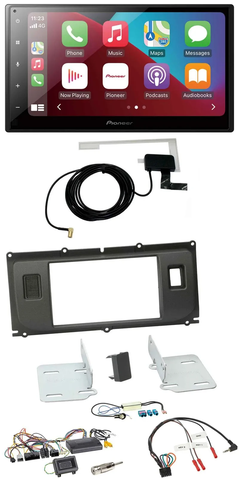 Pioneer USB Bluetooth DAB Lenkrad 2DIN Autoradio für Land Rover Evoque 11-13 Bli