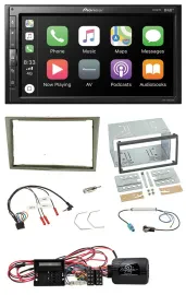 Автомагнитола Pioneer 2DIN, DAB, Bluetooth, USB для Opel Corsa D, сатиновый камень