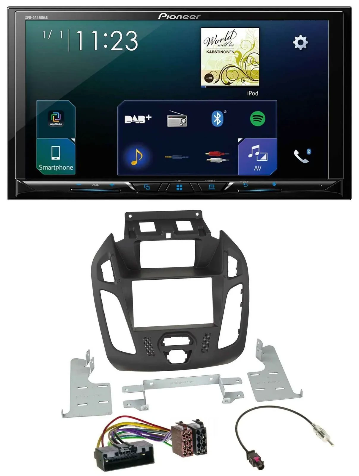 Автомагнитола для Ford Transit (2012–2018) Pioneer 2DIN, Bluetooth, USB, MP3, DAB, дисплей