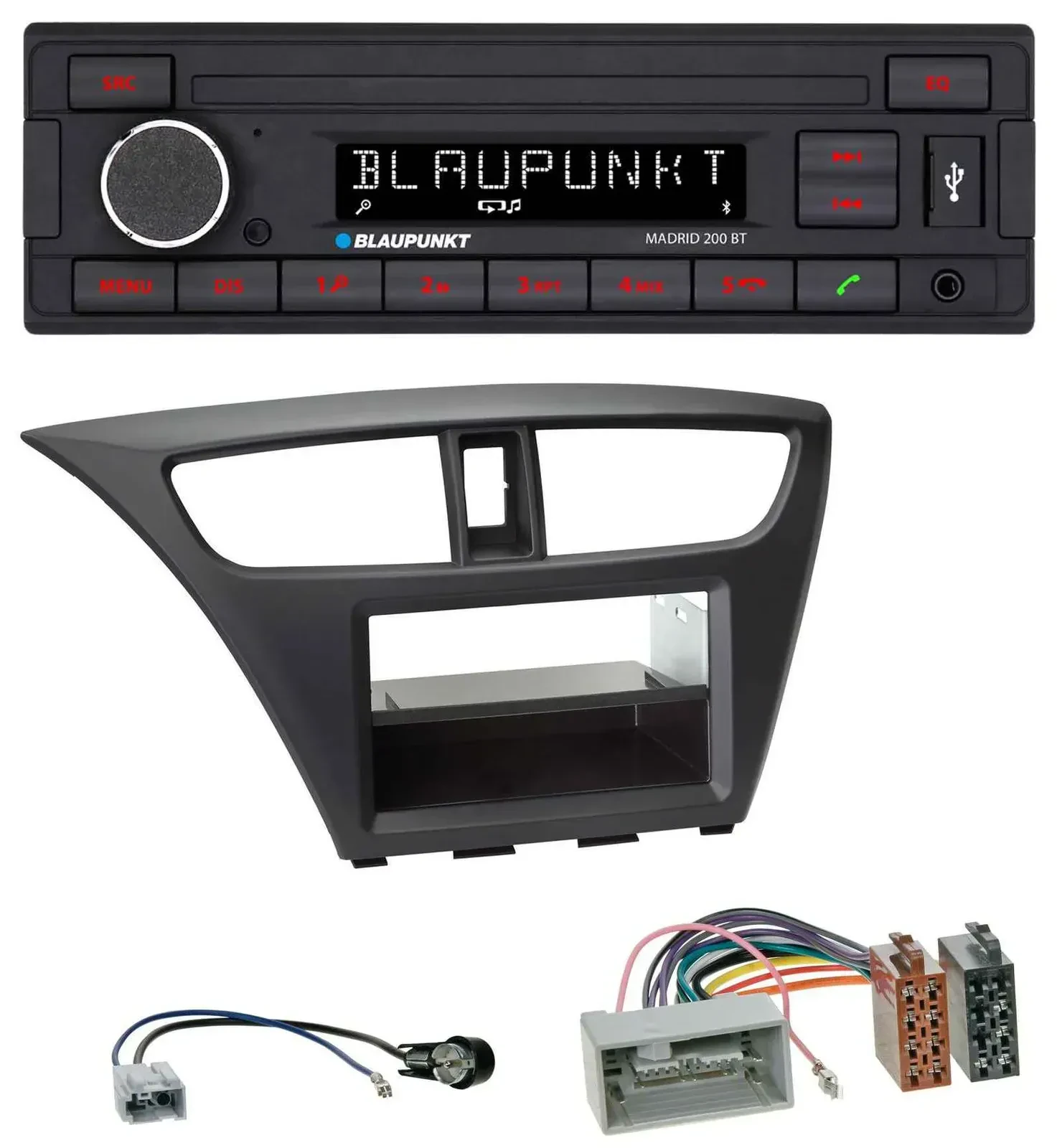 Blaupunkt USB AUX Bluetooth MP3 Autoradio für Honda Civic (ab 2012)