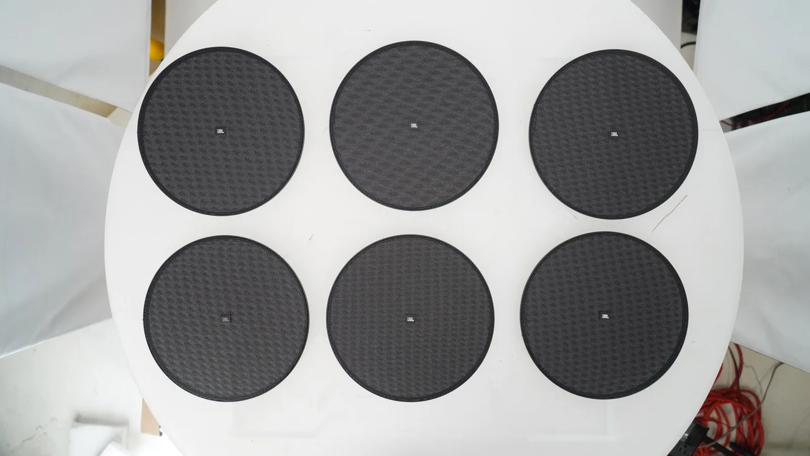 (6) JBL MTC-424BG Round Black Grilles for Control 424C/T In-Celing Speakers