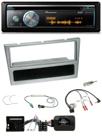 Pioneer Lenkrad DAB USB CD Bluetooth Autoradio für Opel Corsa C Tigra Meriva sil