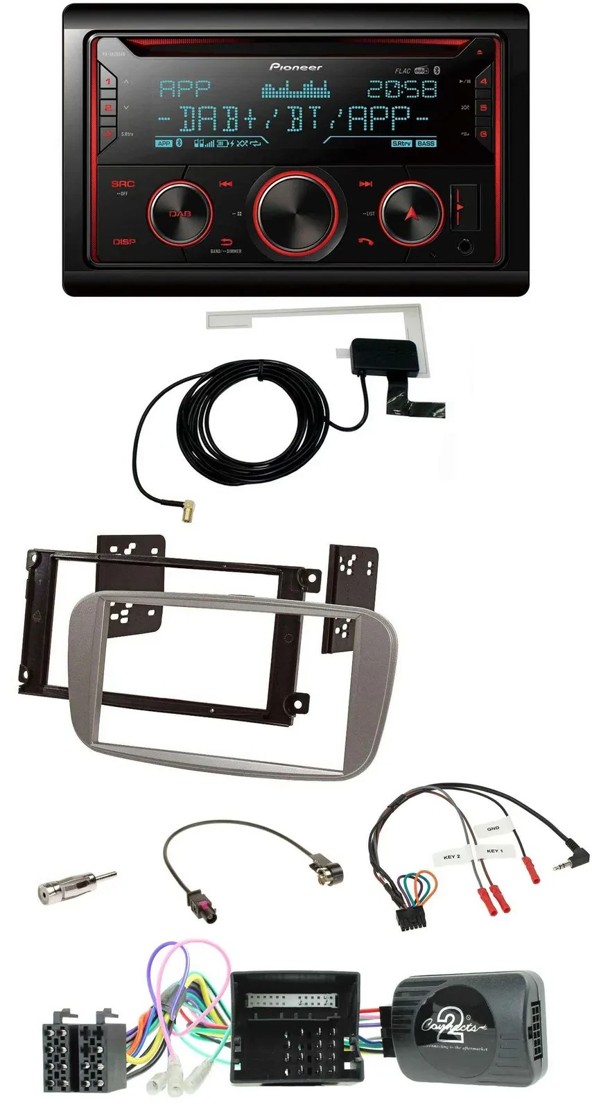 Pioneer 2DIN Lenkrad DAB USB CD Bluetooth Autoradio für Ford Mondeo S-Max 2007-1