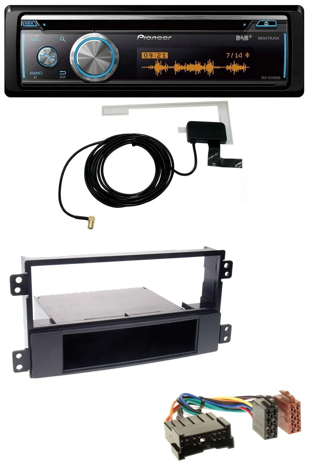 Автомагнитола для Hyundai Sonata NF (2002–2005) Pioneer Bluetooth DAB MP3 USB CD черный