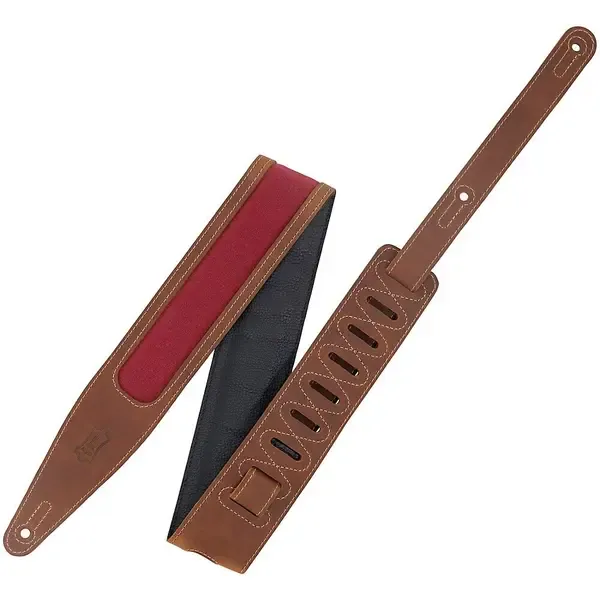 Ремень для гитары Levy's Voyager Pro Leather Guitar Strap Burgundy 2.5 in.