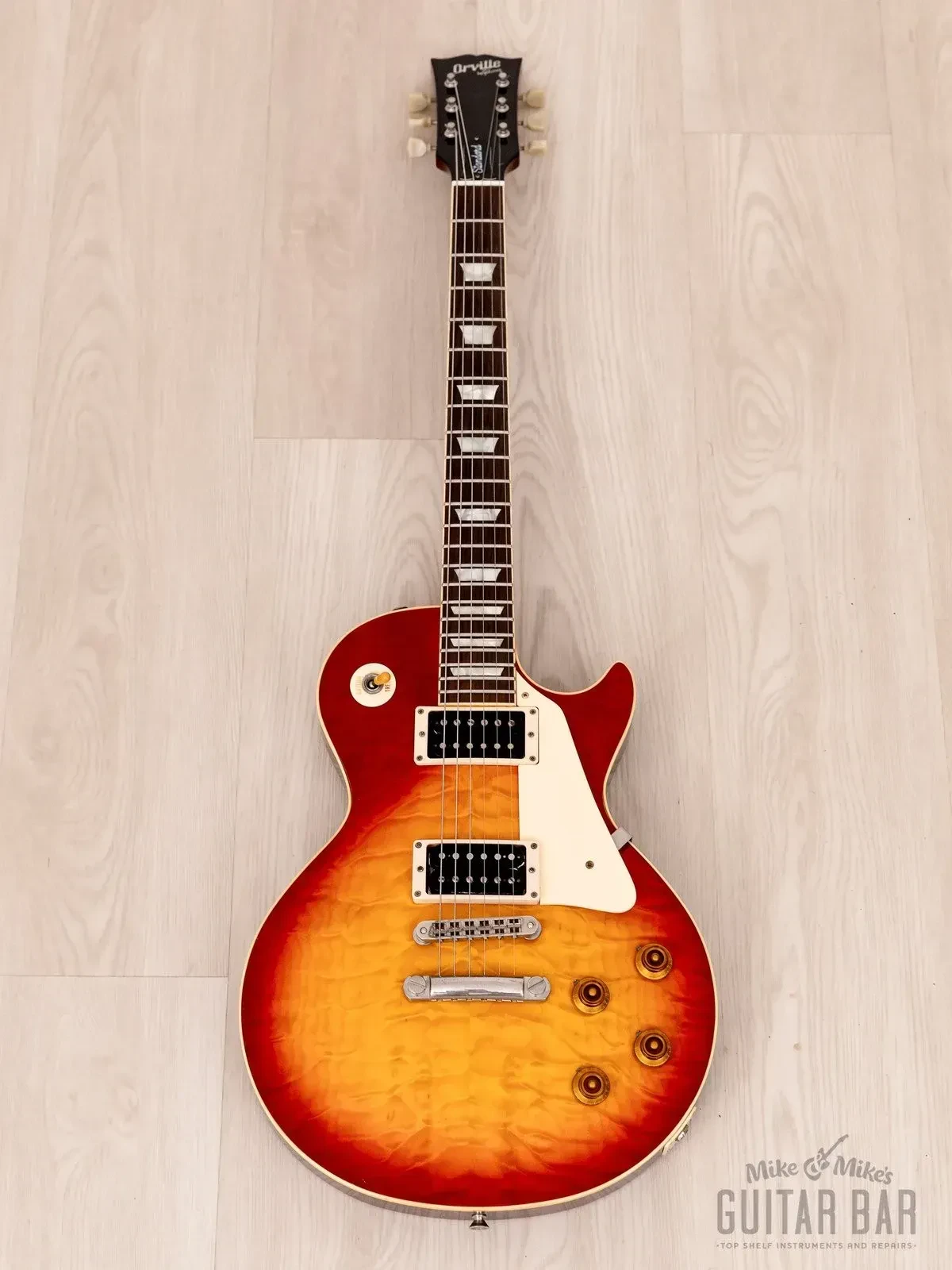 Электрогитара Orville Les Paul Standard LPS-QM HH Cherry Sunburst w/gigbag Japan 1992