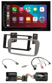 Автомагнитола ESX 2-DIN DAB USB Bluetooth для Ford Mondeo/S-Max (с 2007), серебристая, поддержка управления с руля