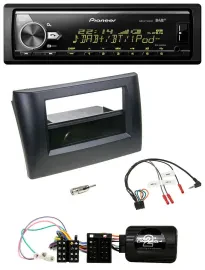 Pioneer Bluetooth USB DAB Lenkrad Autoradio für Fiat Stilo 01-07 schwarz Ablage