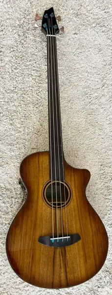 Бас-гитара акустическая Breedlove Pursuit Exotic S Fretless Amber Burst