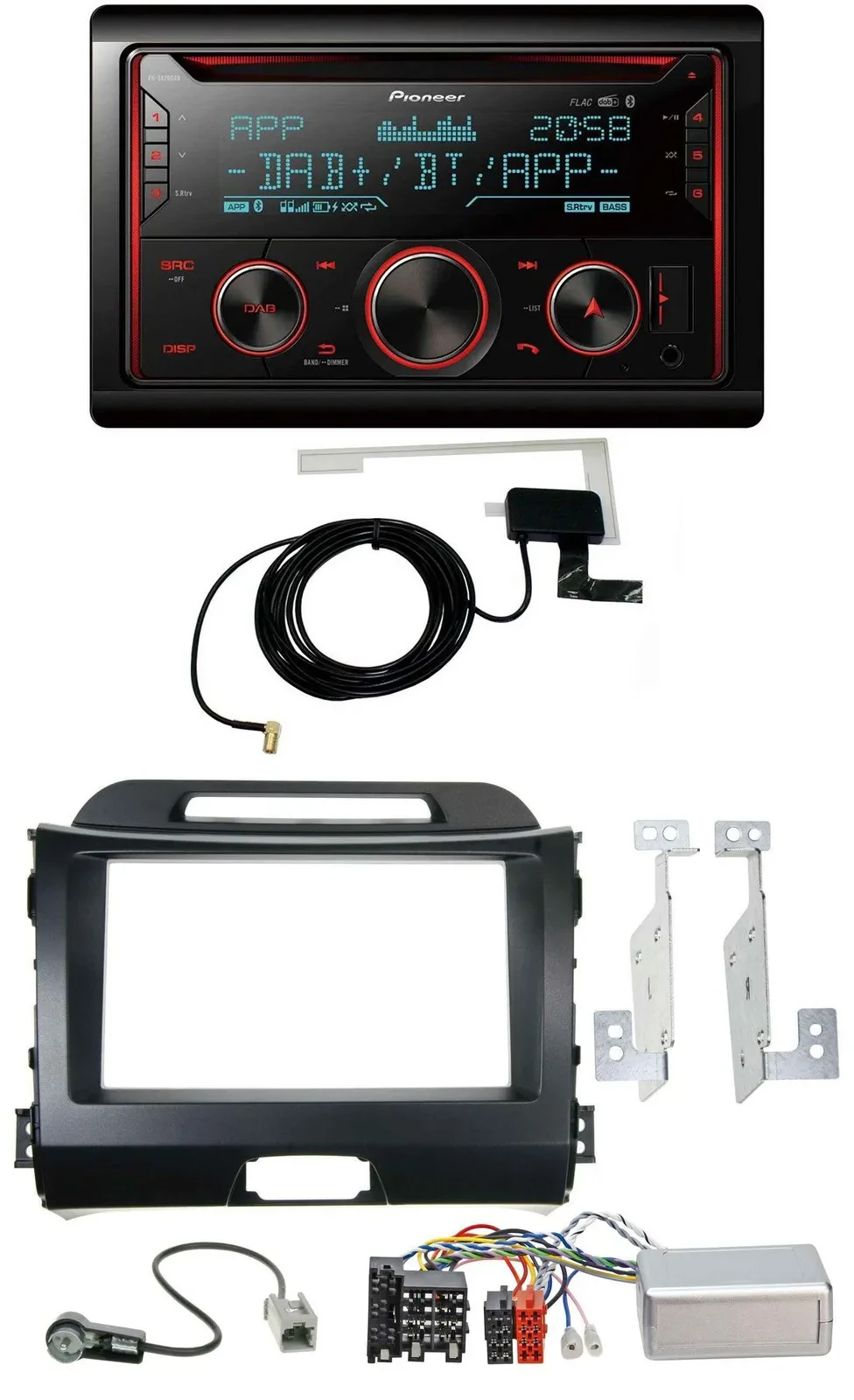 Pioneer 2DIN Lenkrad DAB USB CD Bluetooth Autoradio für Kia Sportage III 10-15 s